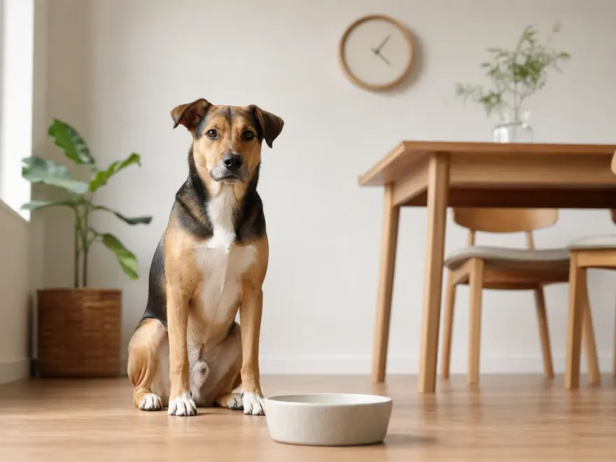 Abgewogene Futterportion für einen Hund