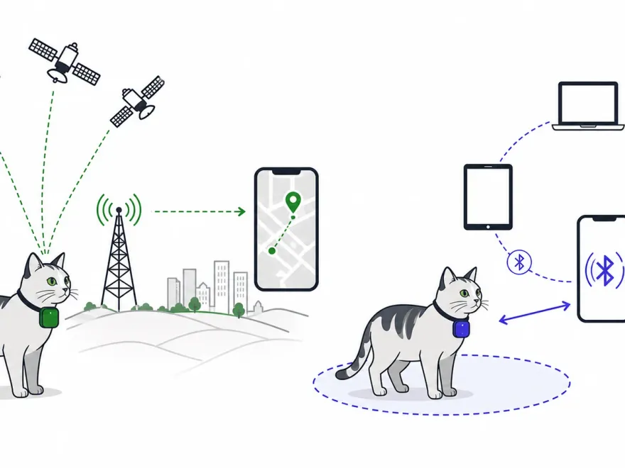 GPS-Mobilfunktracker gegenüber Bluetooth-Tag im Gerätenetzwerk