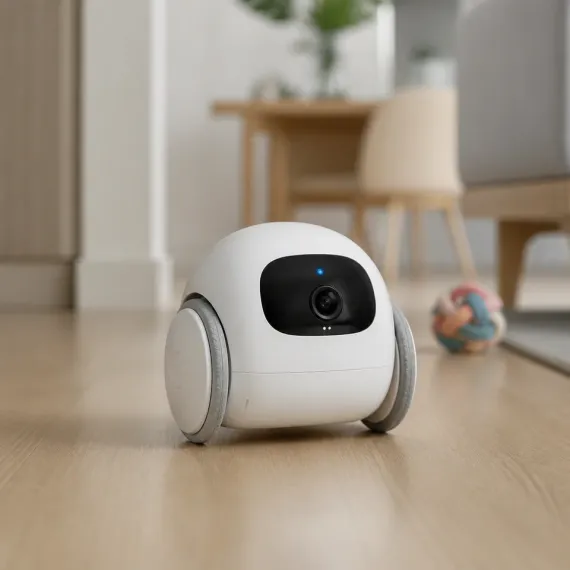 Neutrale redaktionelle Darstellung eines mobilen Kamera-Roboters
